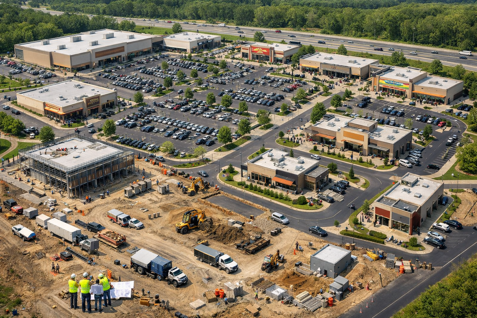 Commercial plaza development