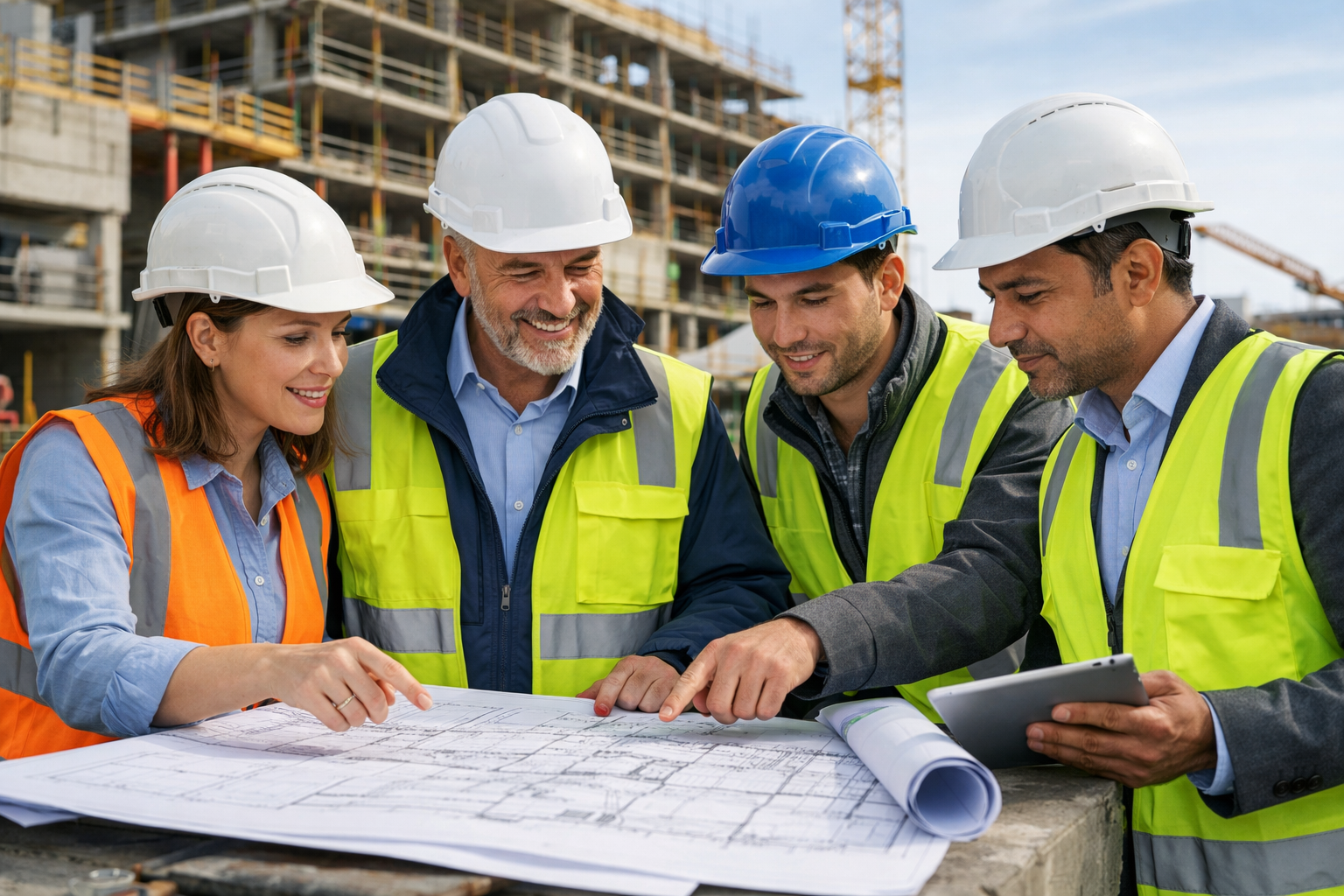 Project leadership team in planning meeting